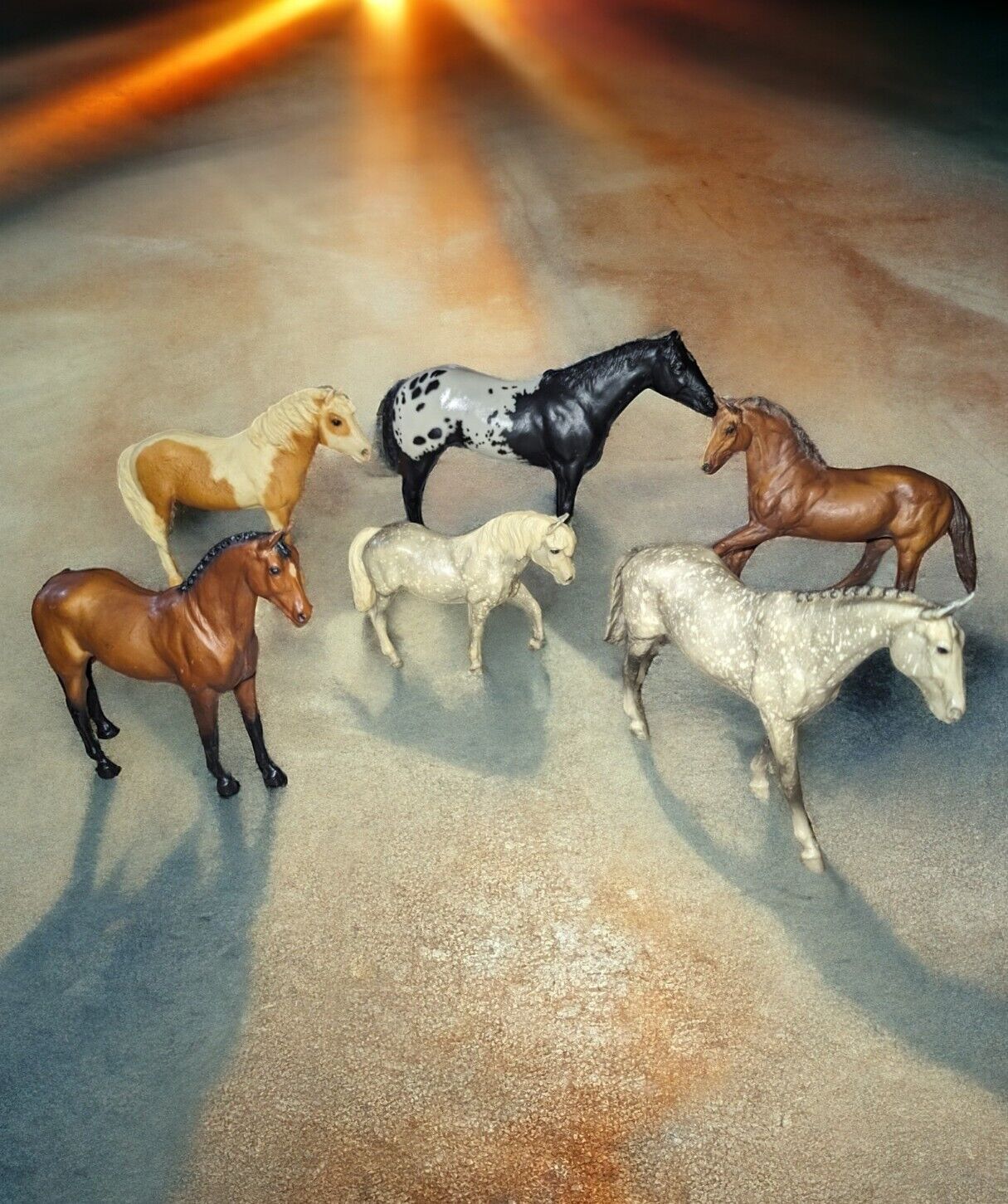 Lot Of 6 BREYER Vintage Traditional Horses White Black Brown Tan MIXED LOT