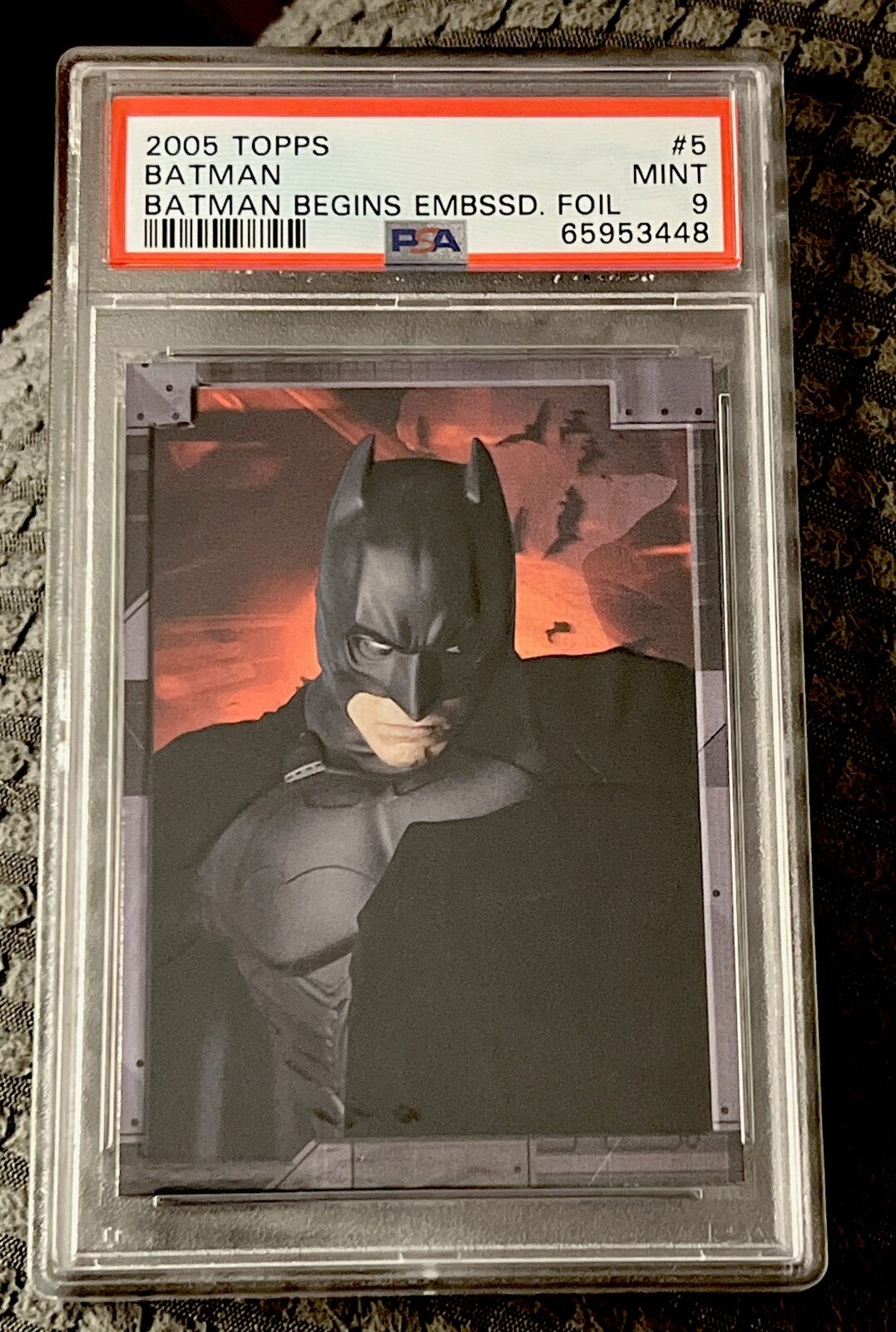 2005 Topps Batman Begins Foil Embossed PSA 9 Mint 