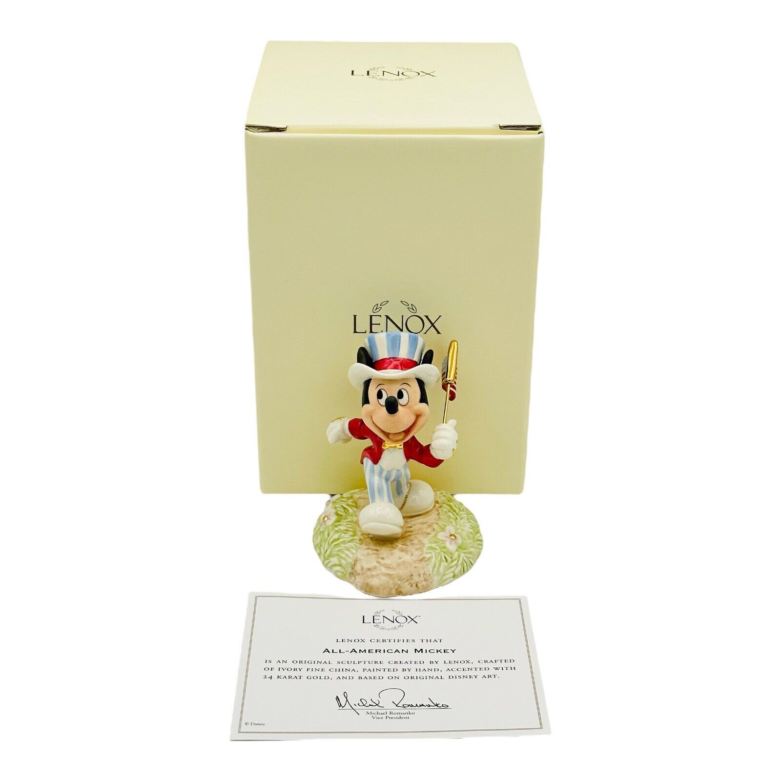 Lenox Disney All American Mickey For All Seasons Collection ne Sculpture