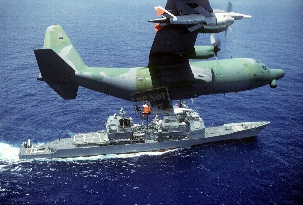 DC-130H Hercules drone control aircraft guided missile cruiser USS CHOSIN CG-65