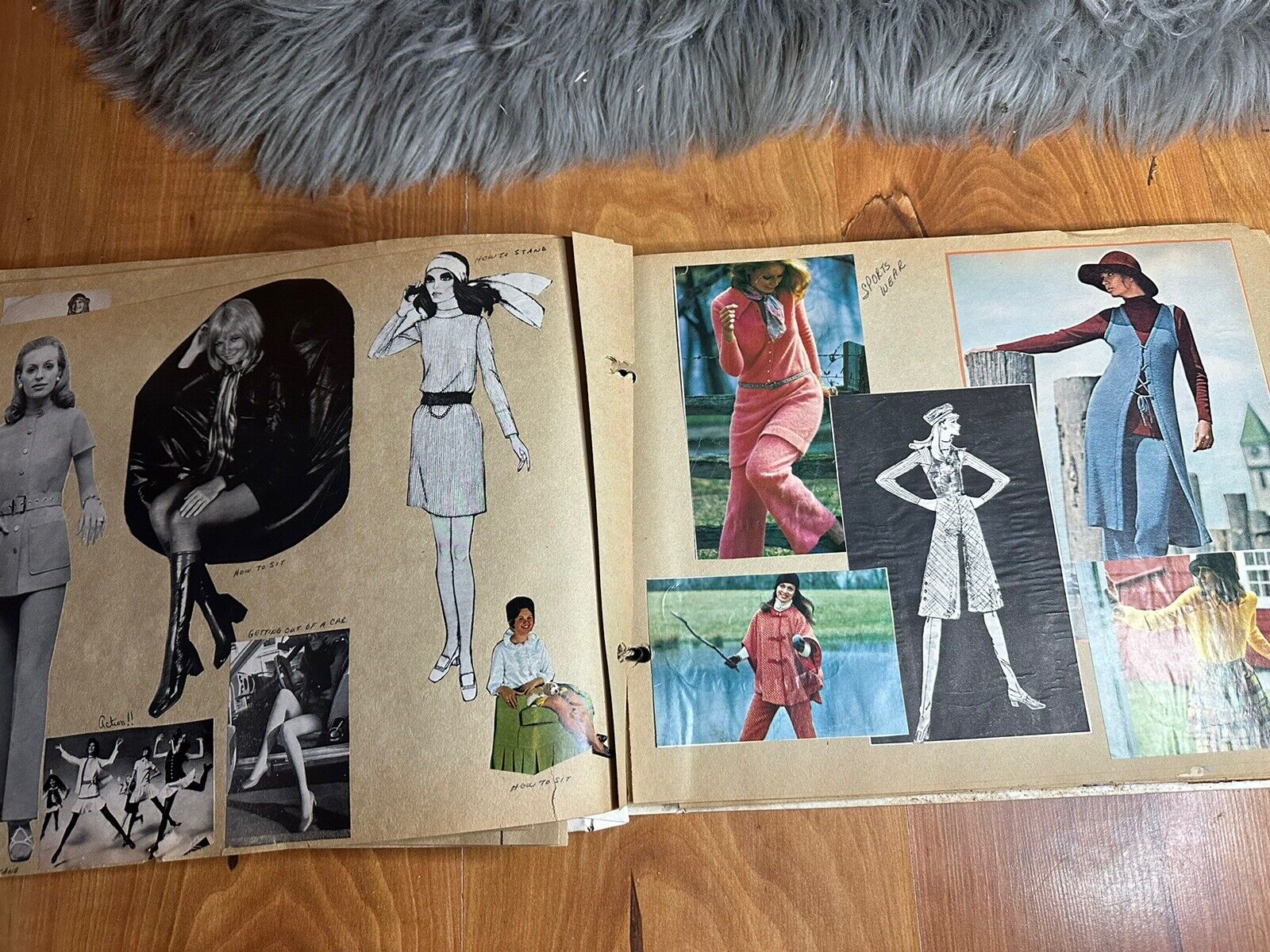 Vintage 1971 Scrapbook Nutrition Fashion Glimpse Into History