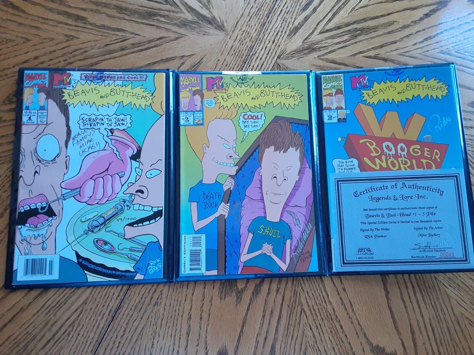 Beavis and Butthead 1-3 Comic Lot Limited Edition Signed Set