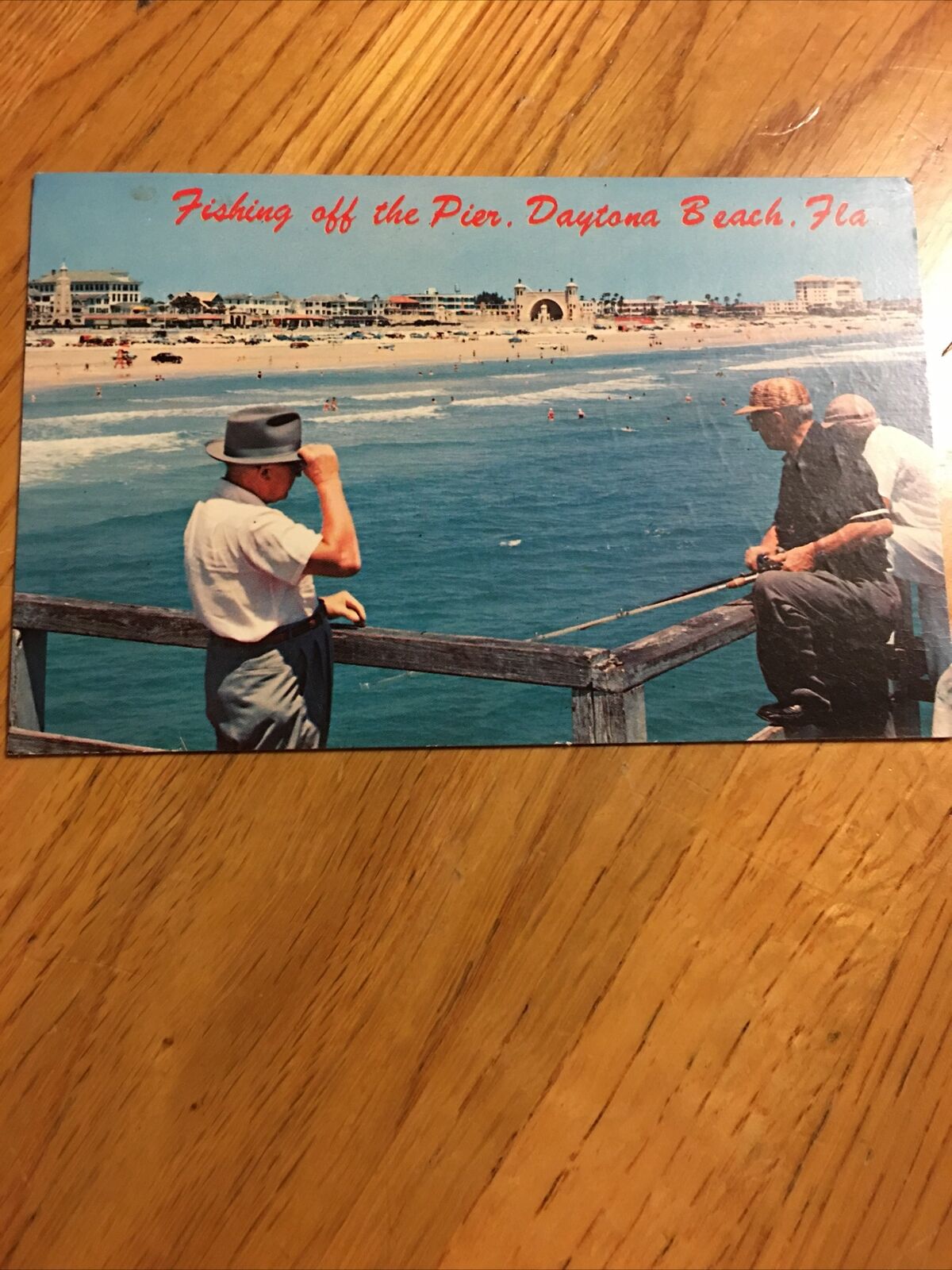 Postcard Vintage Daytona Beach Florida Worlds Most Famous Beach Fishing Pier  #6