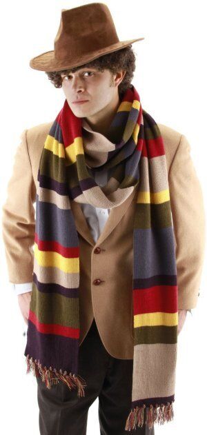 Dr Doctor Who 12' Deluxe Striped Scarf Fourth 4th Costume Tom Baker BBC LICENSED