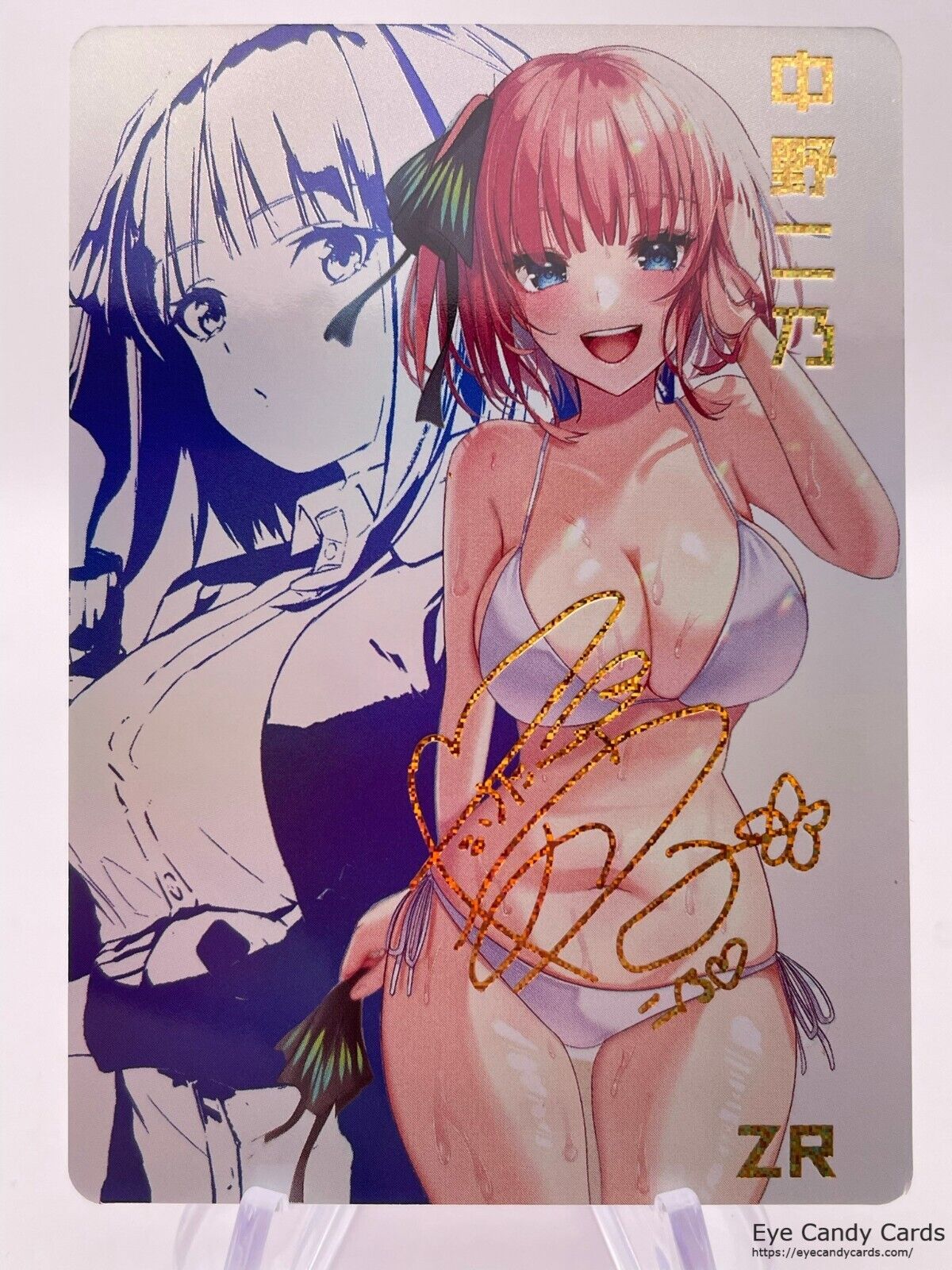 Nino Nakano Signature Waifu ZR Card Anime Goddess Story Doujin CCG Quintuplets