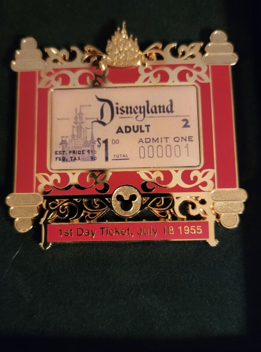 Disneyland Magical Milestones First Day Ticket, July 18, 1955 Jumbo LE 1500 Pin