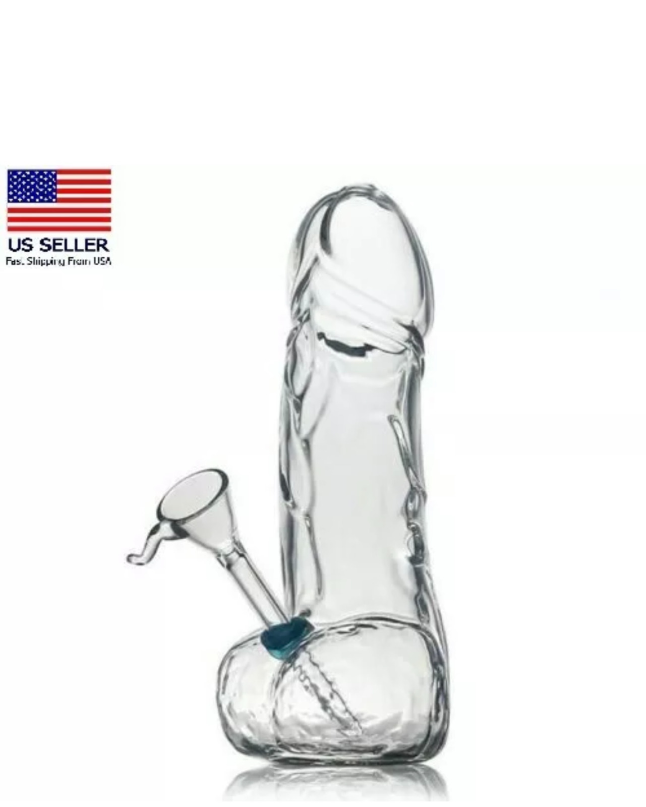 Ideal Size 7.5inch Penis Glass  Glass Vase Bong Glass Water Filter Hookah