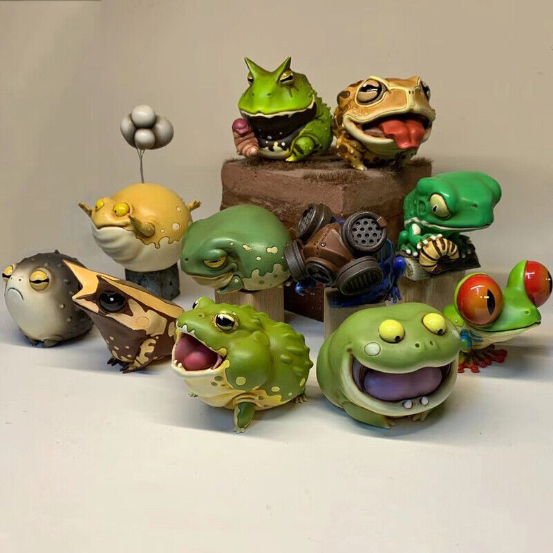 Frog Planet Painted Frog Model Resin Animal Limited Sculpture 11PCS New In Stock