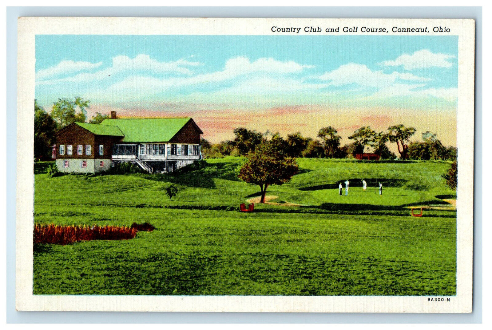 c1920s Country Club and Golf Links, Conneaut Ohio OH Unposted Postcard