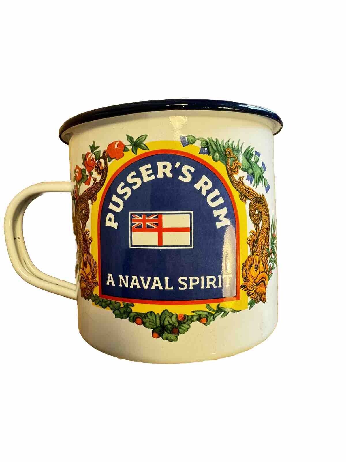 Pusser's Rum A Naval Spirit & Painkiller Recipe Tin Enamel Mug Cup