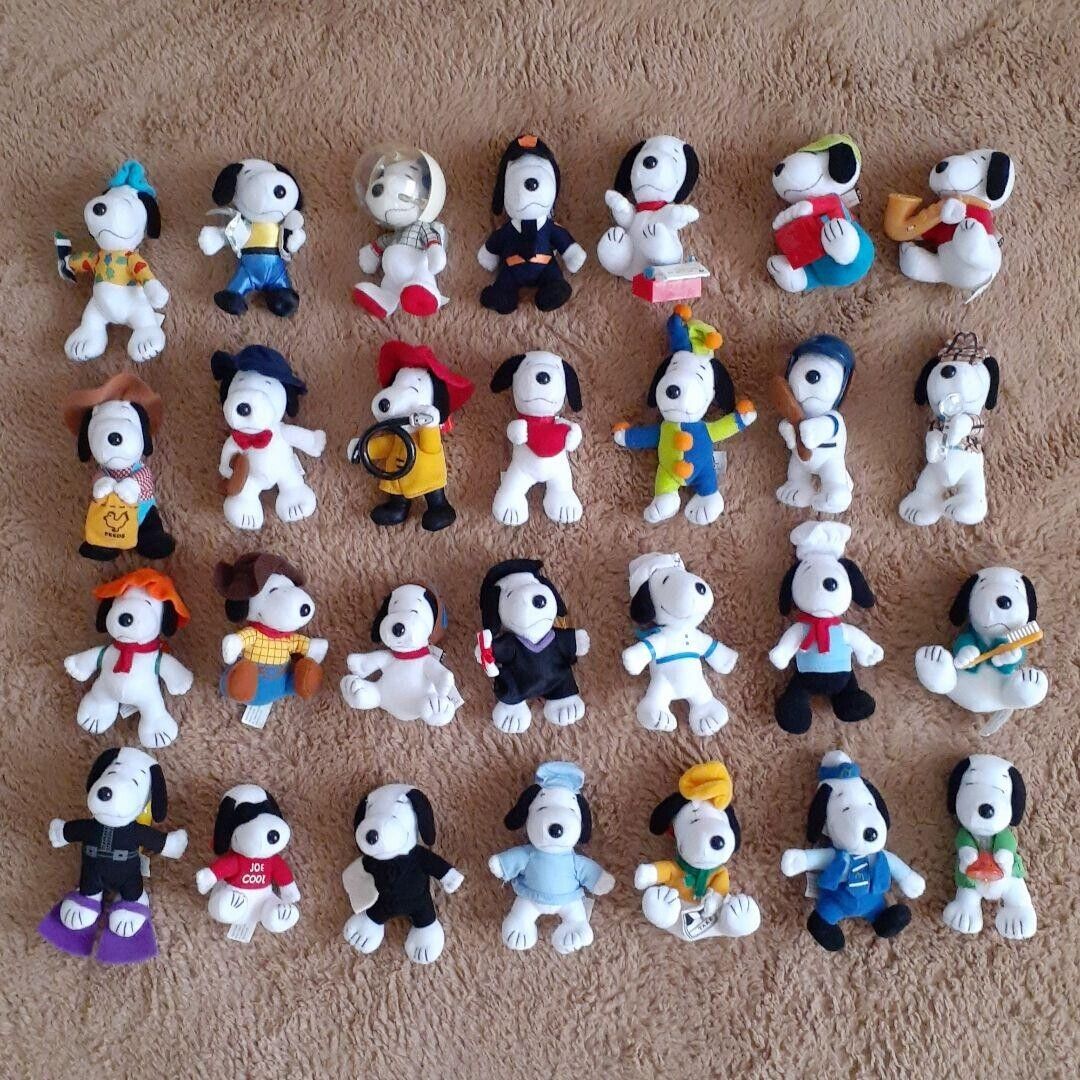McDonald\'s Happy Set 28 Plush Snoopy Character Toys From Japan