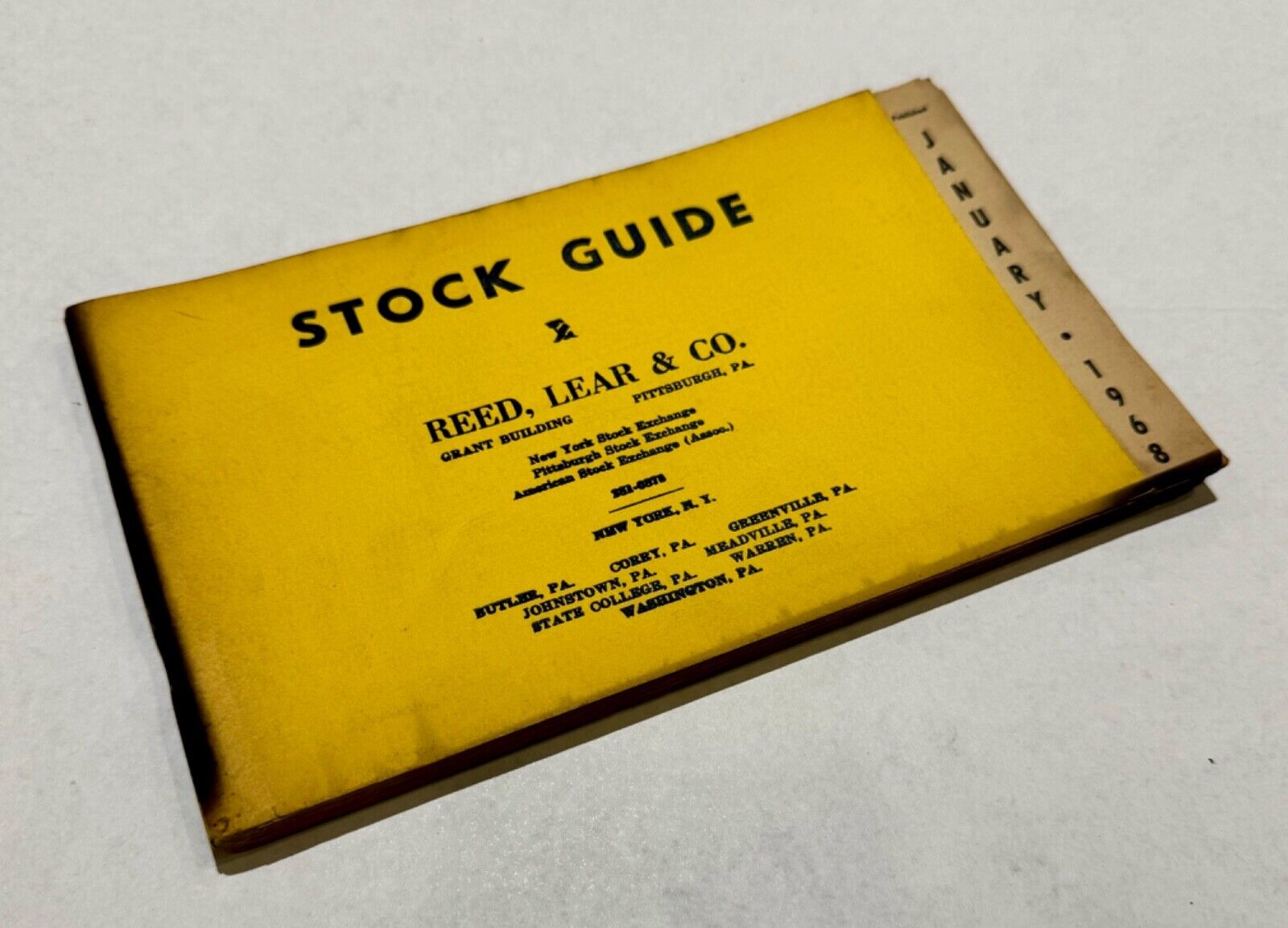 RARE Standard & Poors Annual Stock Guide January 1968 STOCK EXCHANGE NYSE OTC