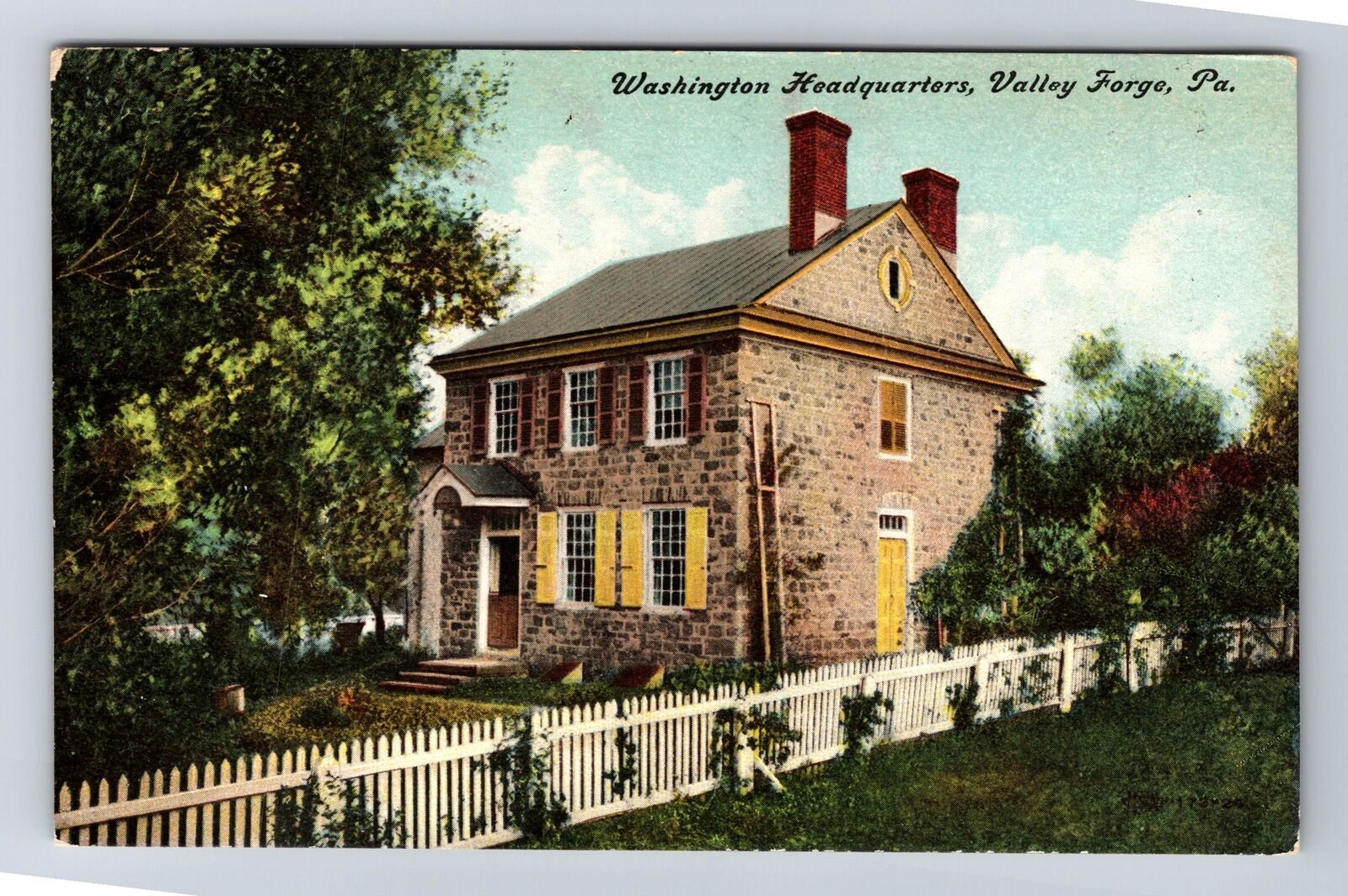 Valley Forge PA- Pennsylvania, Washington Headquarters, Antique Vintage Postcard
