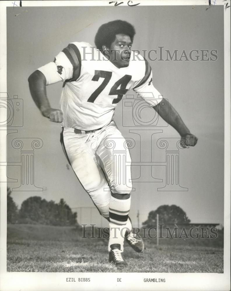 1971 Press Photo Ezil Bibbs, Grambling Football Player - nos05108
