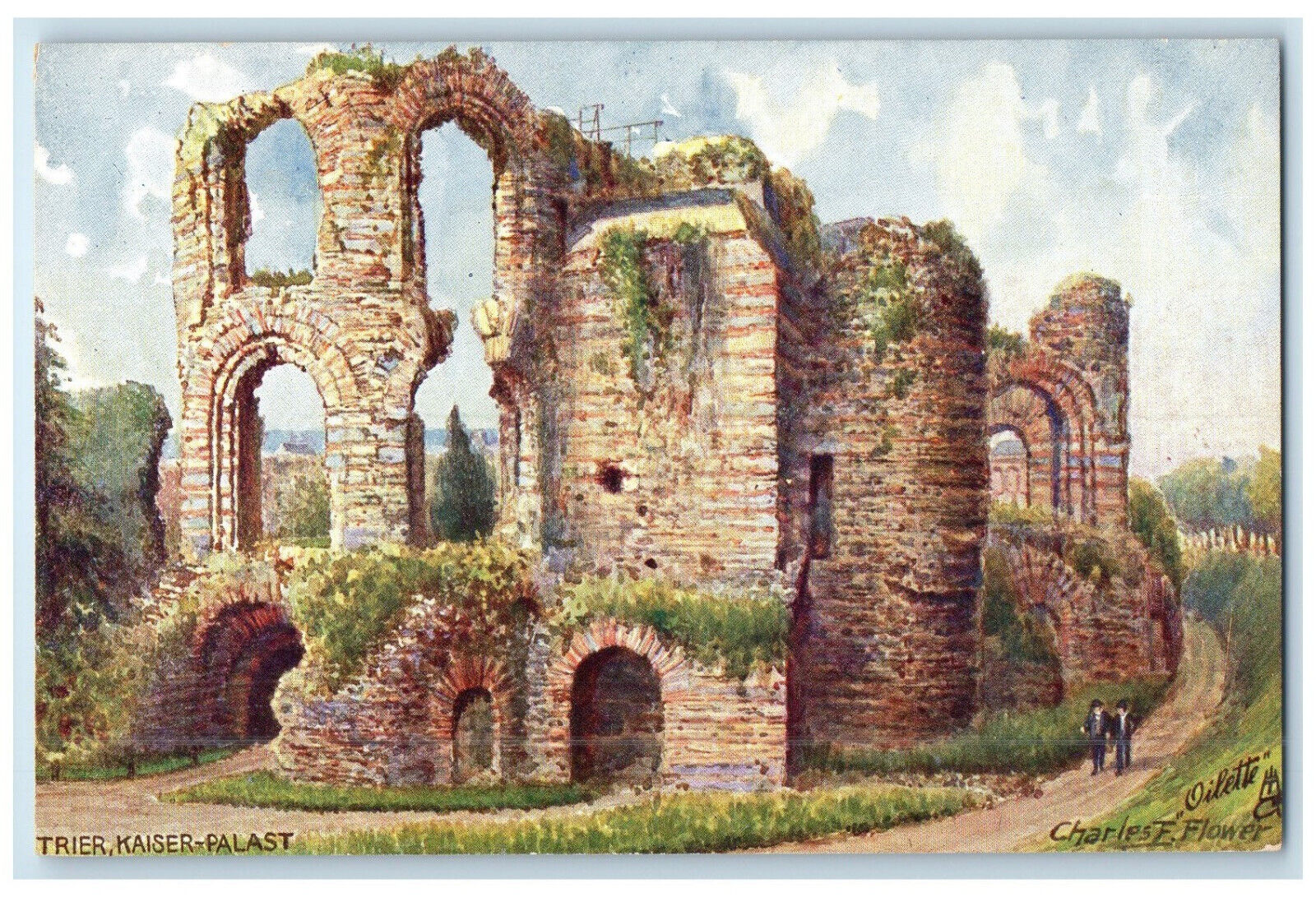 c1910 Kaiser Palace Trier Germany Unposted Oilette Tuck Art Postcard