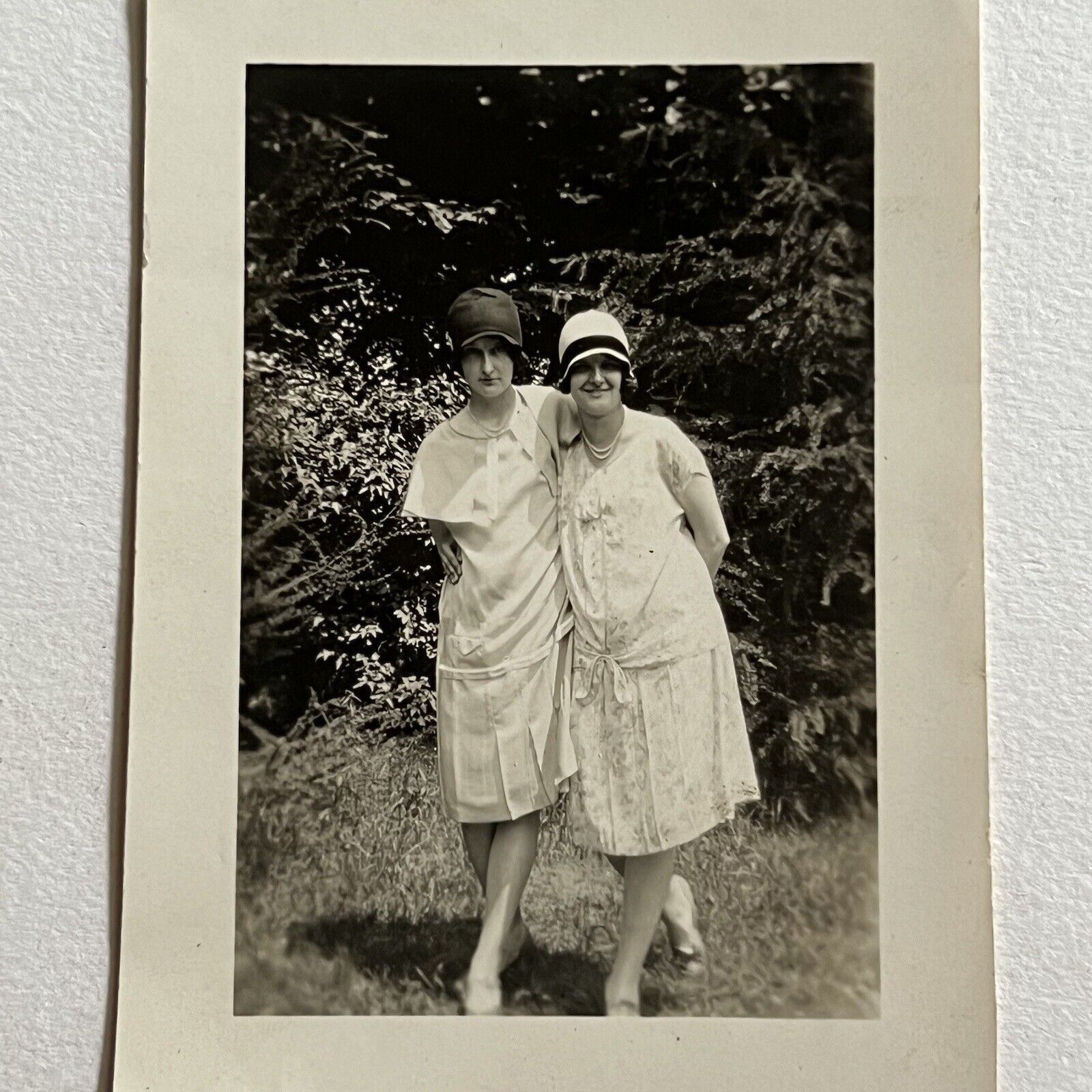 Antique Snapshot Photograph Beautiful Women Flapper Affectionate Hazel & Ruth