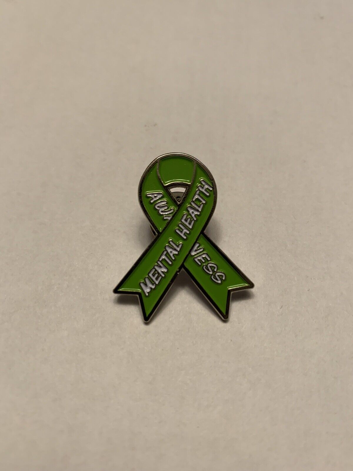 Mental Health Awareness Month Green Ribbon Pin