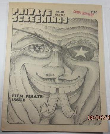 PRIVATE SCREENINGS  #2 JUNE 1975 JOHN CAWLEY MOVIE FANZINE FILM PIRACY DUPES