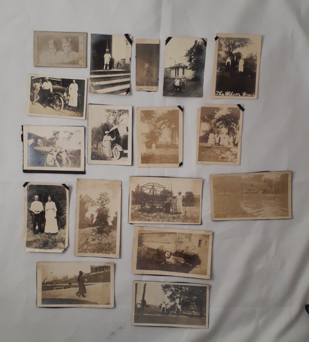 Lot Of Family Photos from 1919-1940s Photo Gravure. Kids, Family, & Dog @51