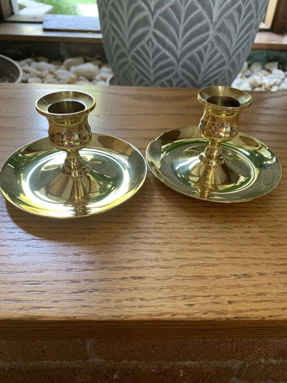 Vintage Pair Baldwin Brass Candleholders