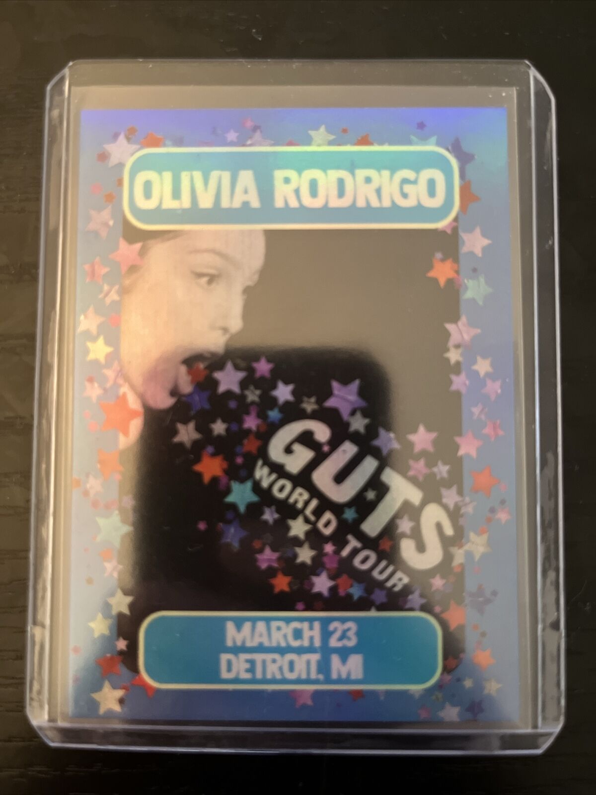 Olivia Rodrigo GUTS World Tour Exclusive Trading Card Detroit, MI