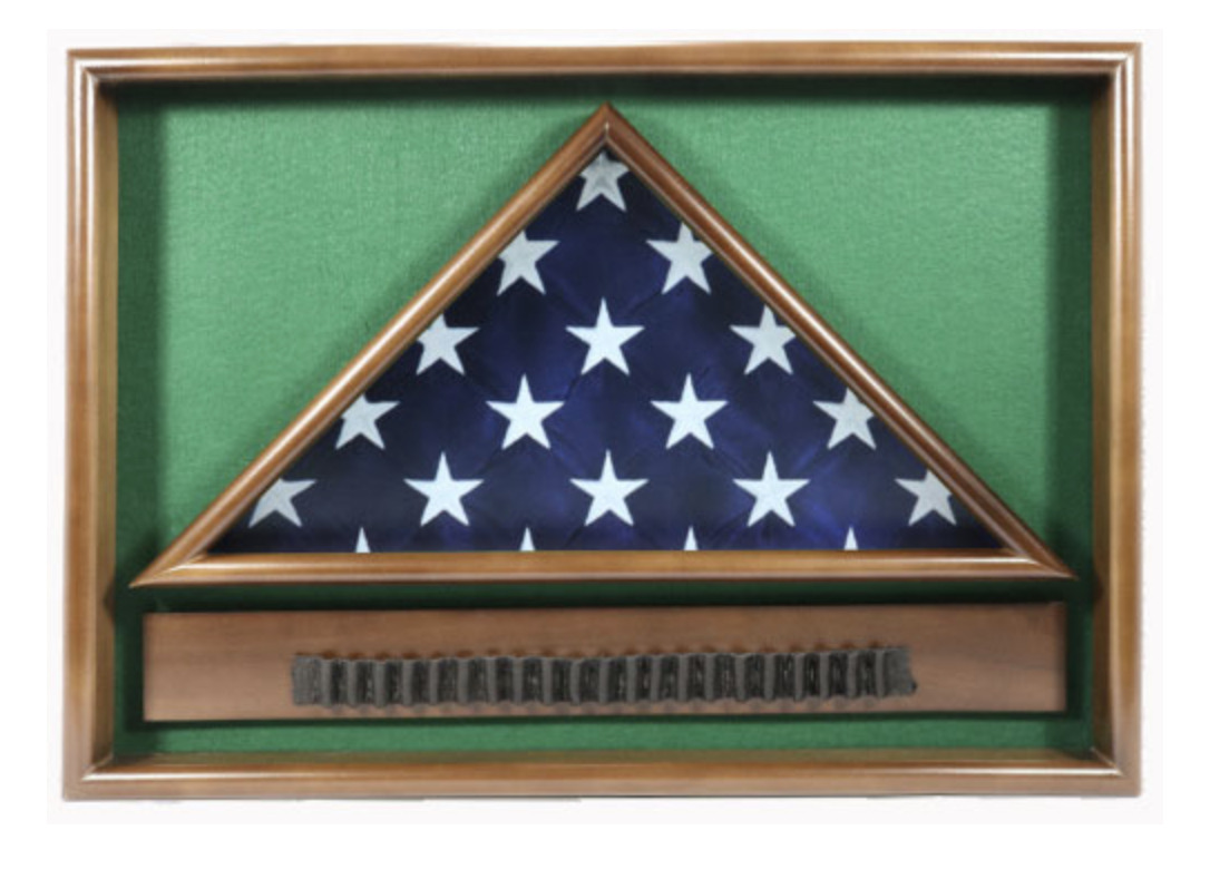 POLICE AND FIRE MAN RETIREMENT FLAG DISPLAY CASE SHADOW BOX 