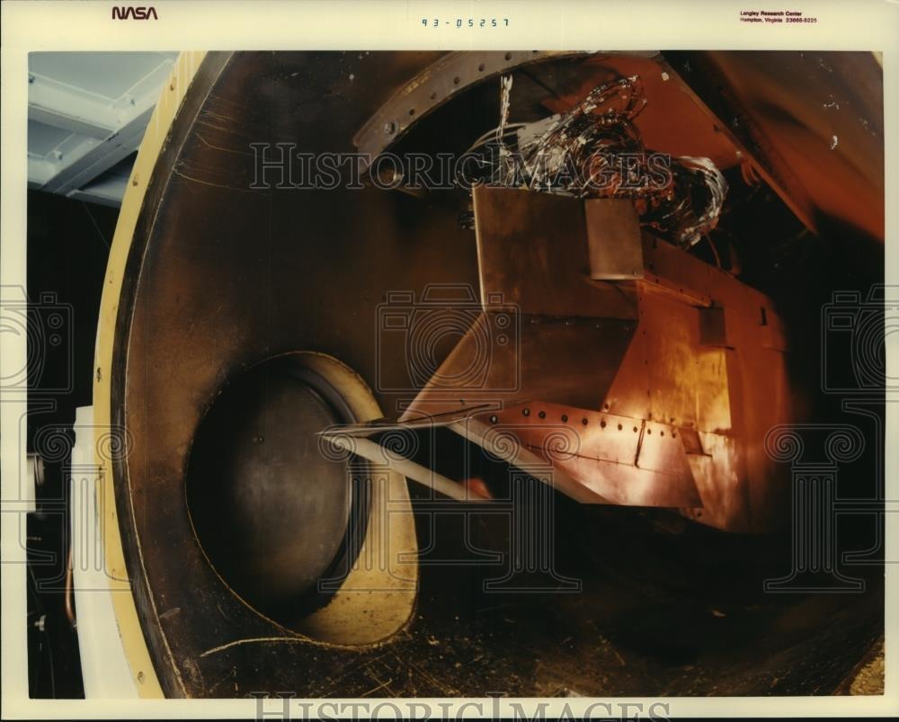 1993 Press Photo Hampton,Virginia-Supersonic ramjet engine between tests at NASA