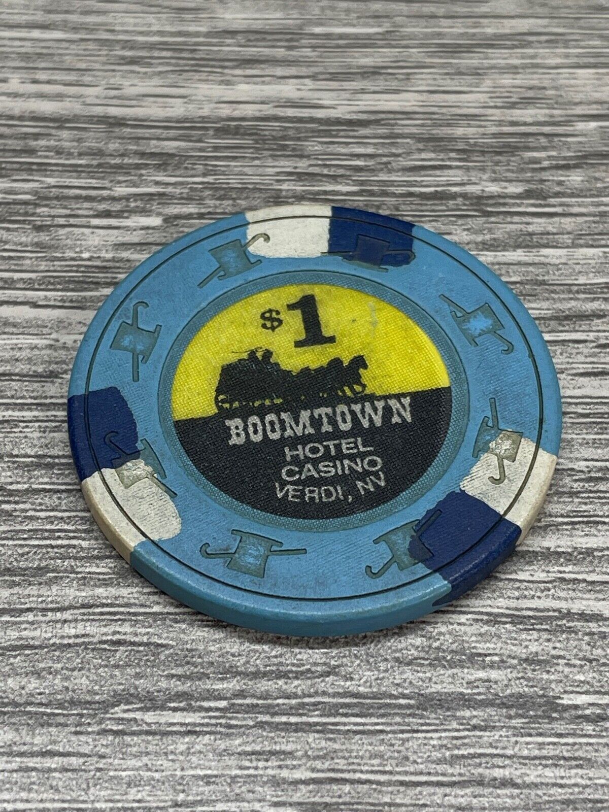 Boomtown Hotel Casino Verdi Nevada Vintage $1 Poker Chip