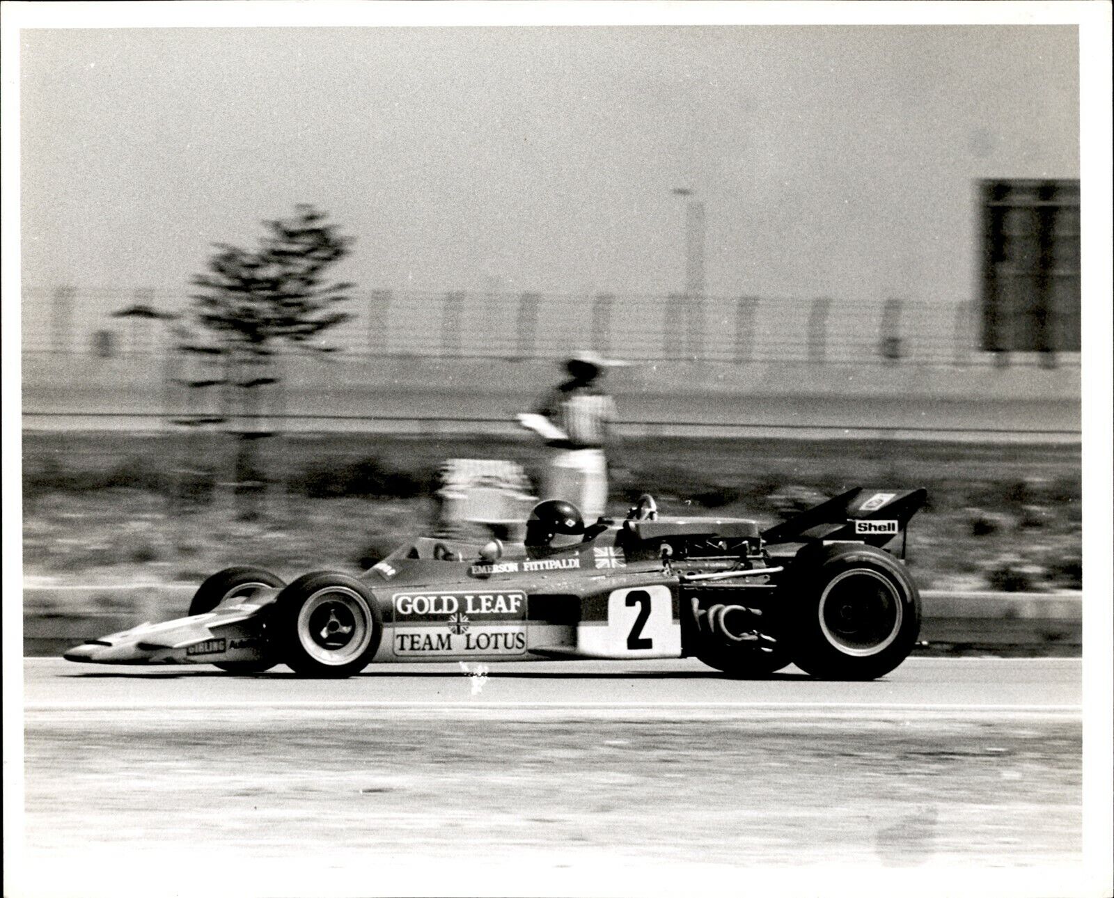 JT10 '69 Original Rick Strome Photo EMERSON FITTIPALDI #2 TEAM LOTUS RACE CAR