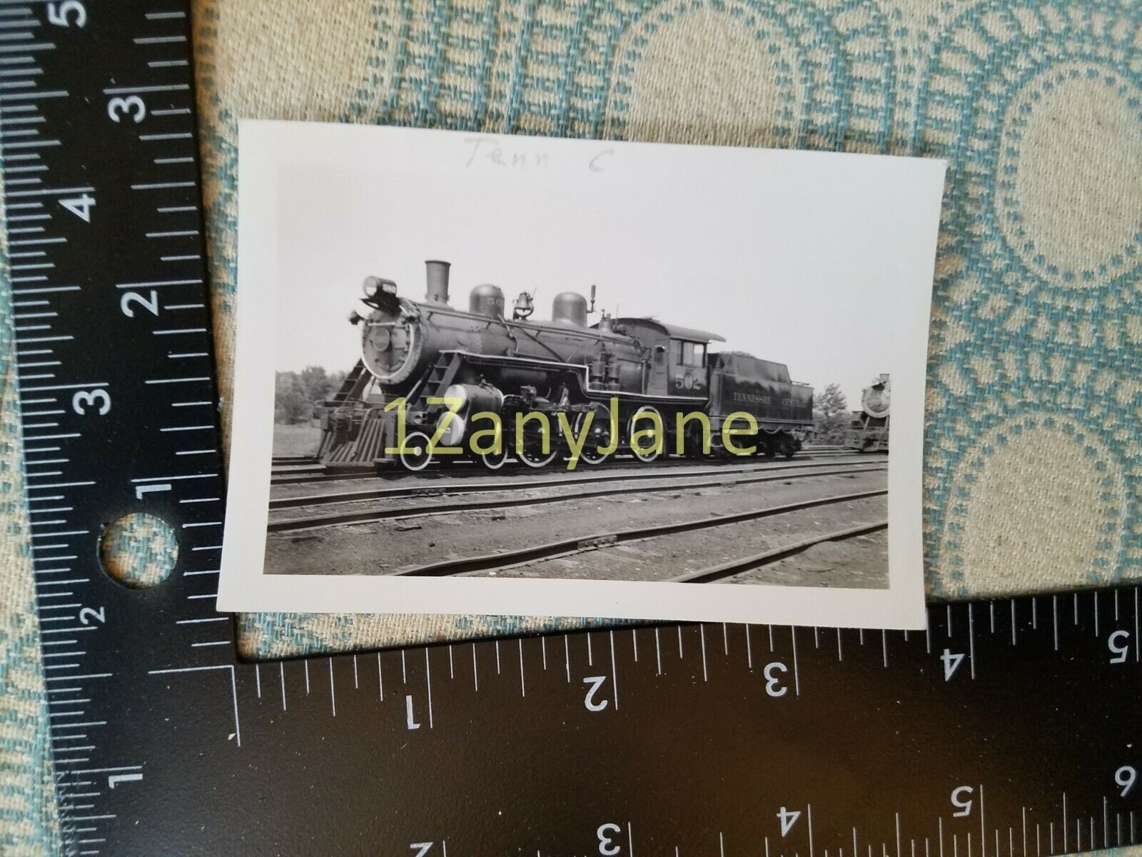 A577 VINTAGE TRAIN ENGINE PHOTO Railroad TENNESSEE CENTRAL 502