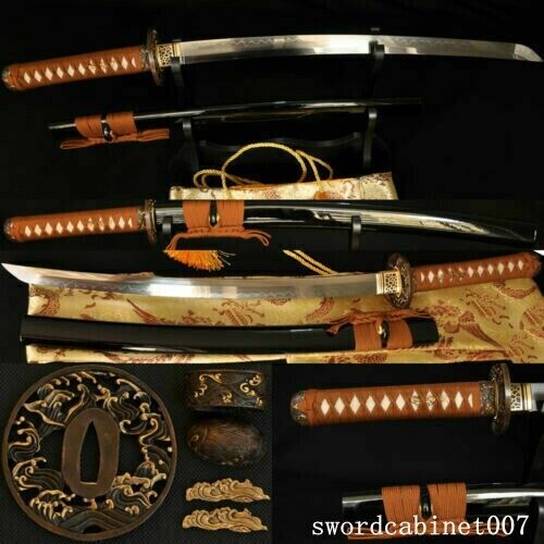 1095 Steel Full Tang Clay Tempered Blade JAPANESE Samurai Sword KATANA Sharp