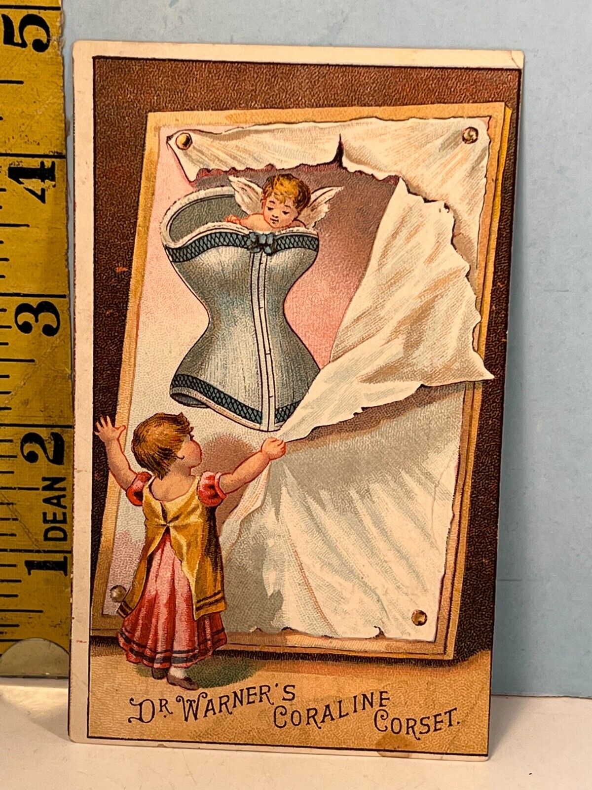 1880's Dr. Warner's Coraline Corset Trade Card