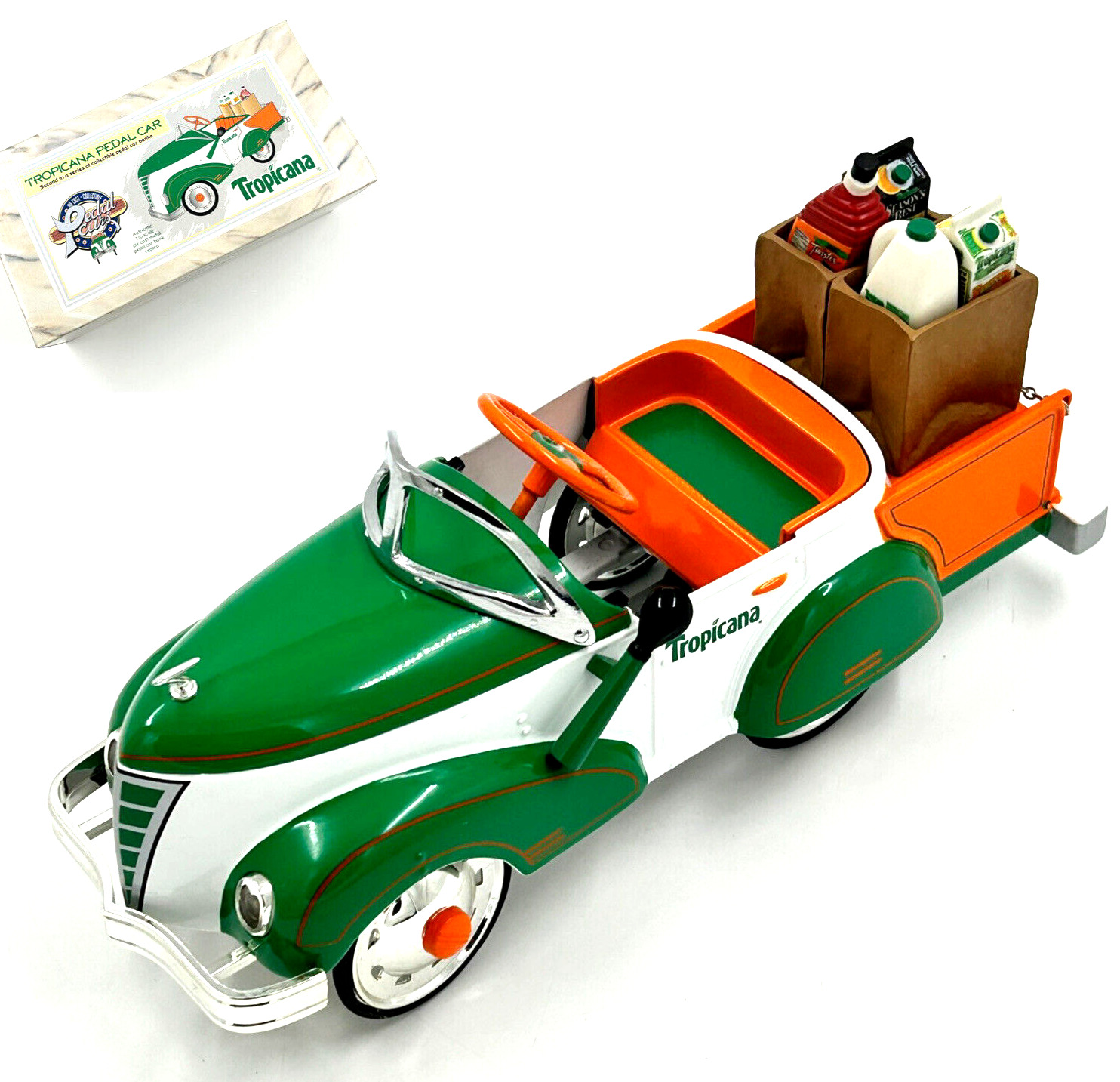 Limited Edition Tropicana 1940 Gendron Custom Load Battery Diecast Pedal Car New