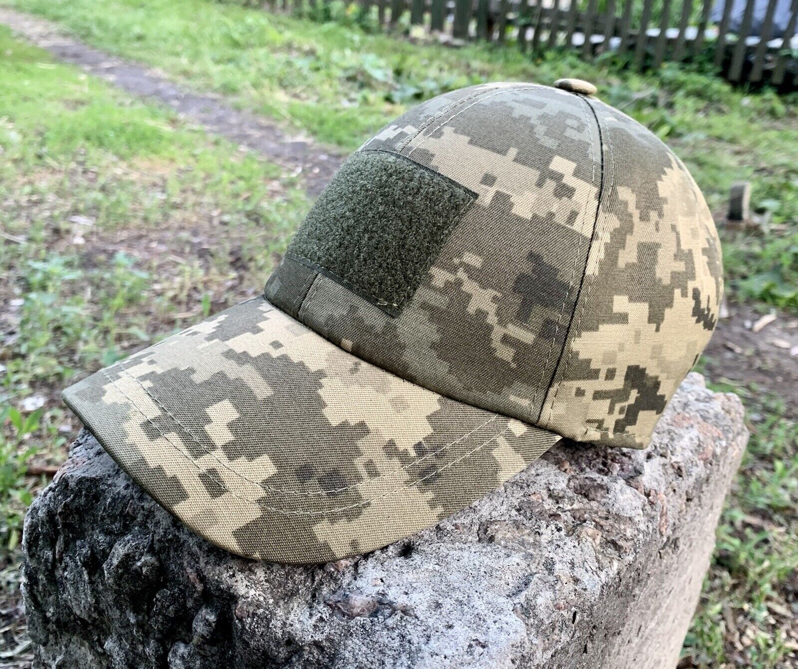 Military baseball cap of the Ukrainian army in classic Ukrainian camouflage
