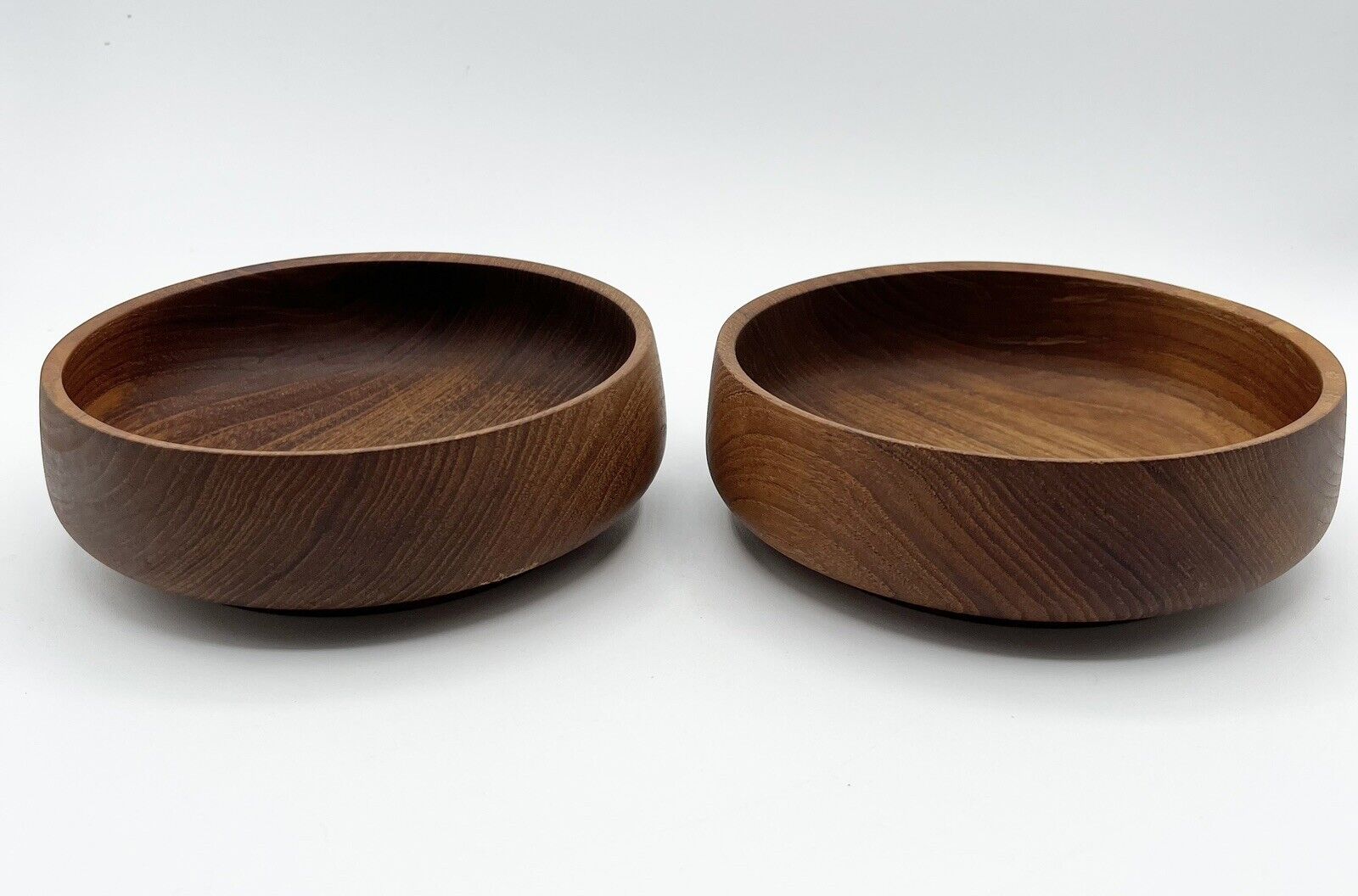 2 ILLUMS BOLIGHUS Mid Century Modern MCM Vintage Teak Bowls Denmark Wooden