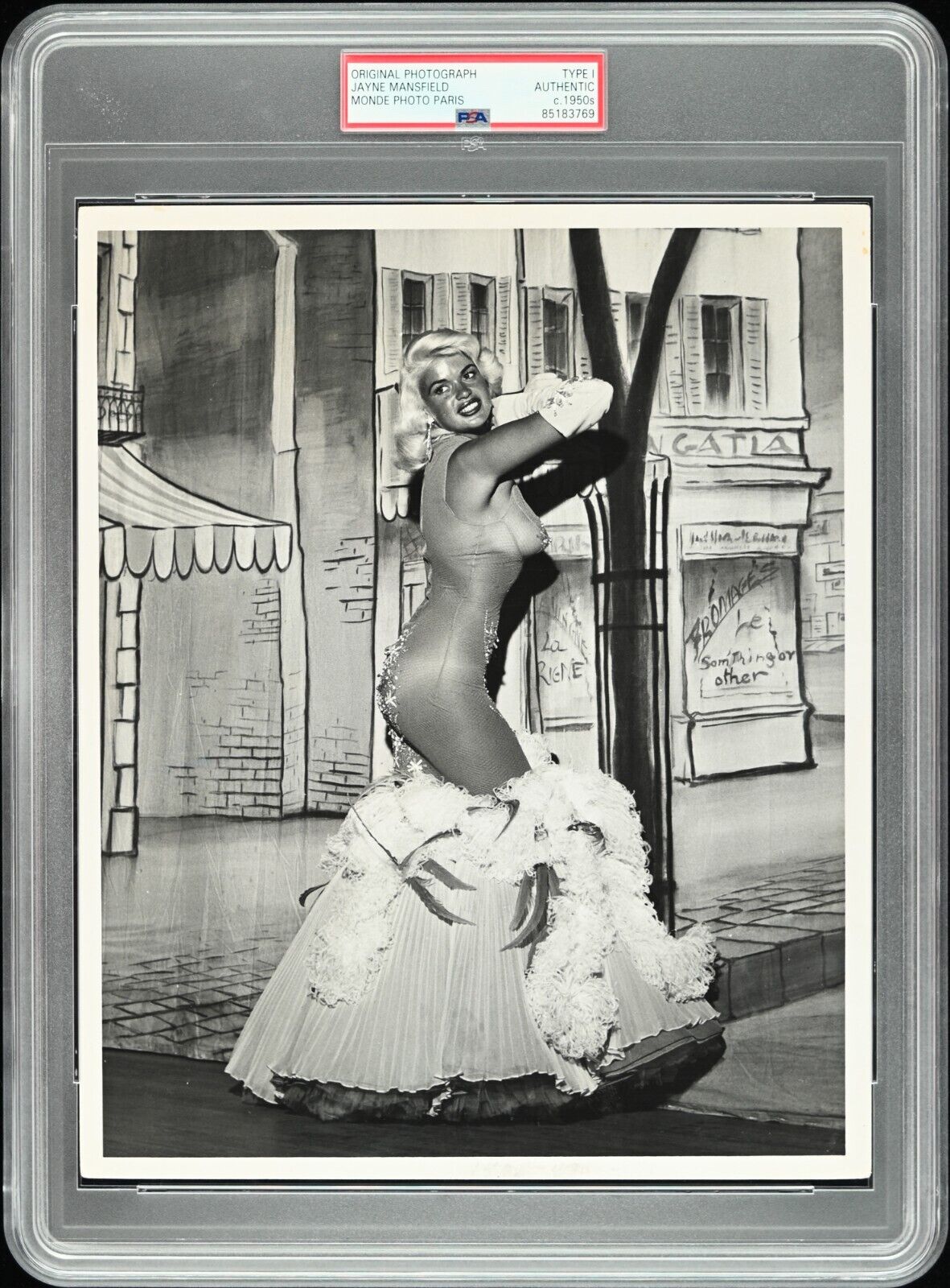 Jayne Mansfield 1950's Type 1 PSA Authentic Original Vintage Photo Mondo Paris