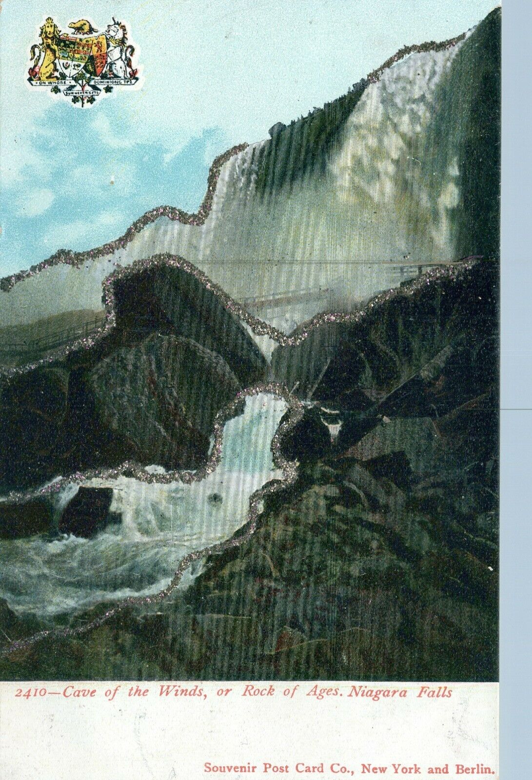 Cave of the Winds or Rock of Ages, Niagara Falls. Vintage Postcard