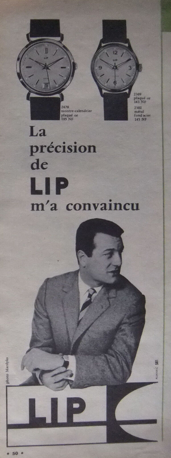 1961 LIP PRESS ADVERTISEMENT LIP PRECISION CONVINCED ME - ADVERTISING