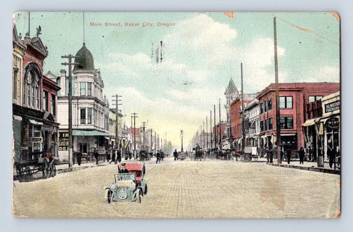 1910. BAKER CITY, OREGON. MAIN ST. POSTCARD WA17