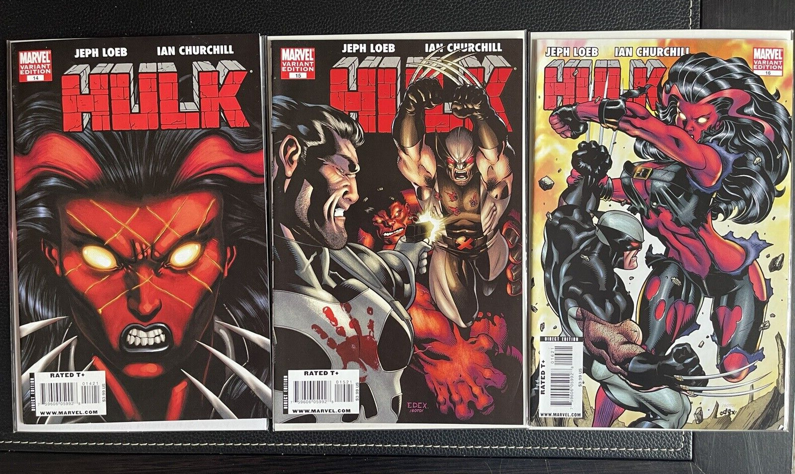Hulk ( Vol. 2) Ed McGuinness Variant 14, 15, 16 Key 1st Red She-Hulk comic lot