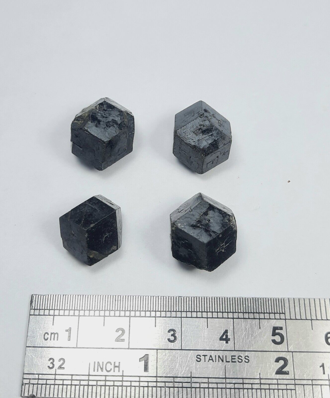 Melanite var Andradite Garnet Crystals 4 Pcs Lot From Baluchistan Pakistan. 