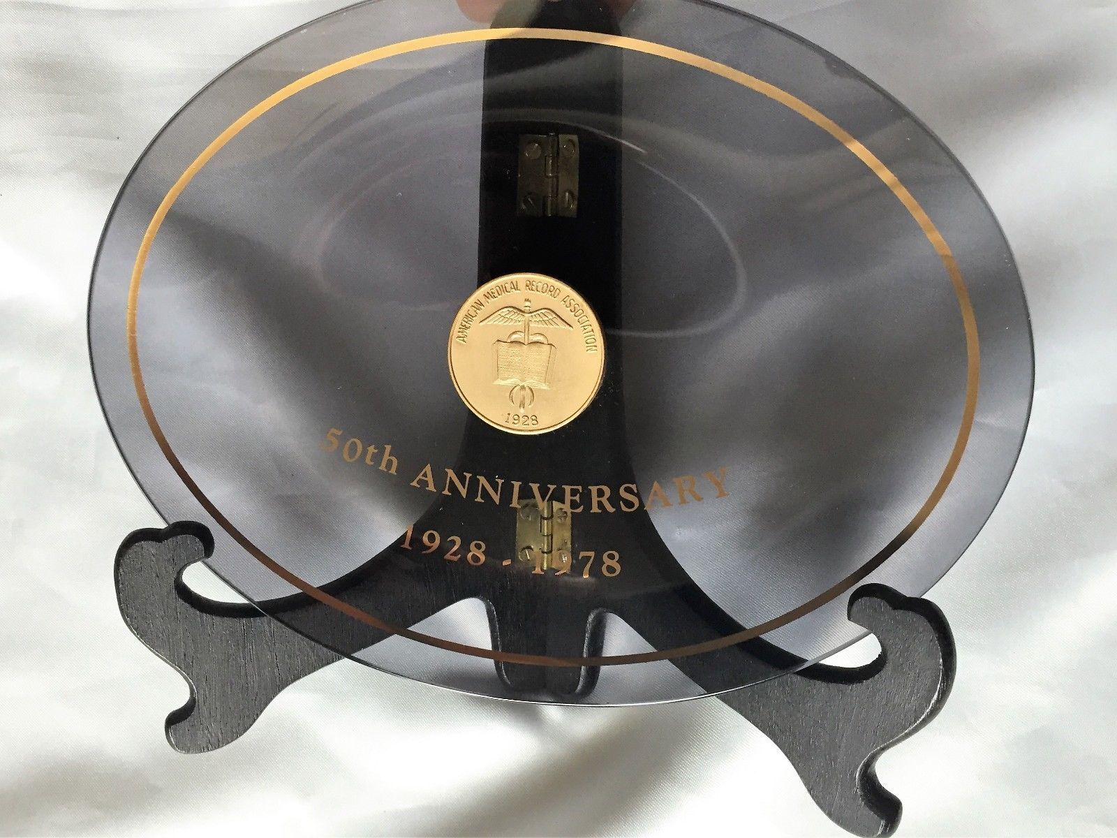 Vintage AMRA American Medical Record Association Award 50th Anniversary Plaque