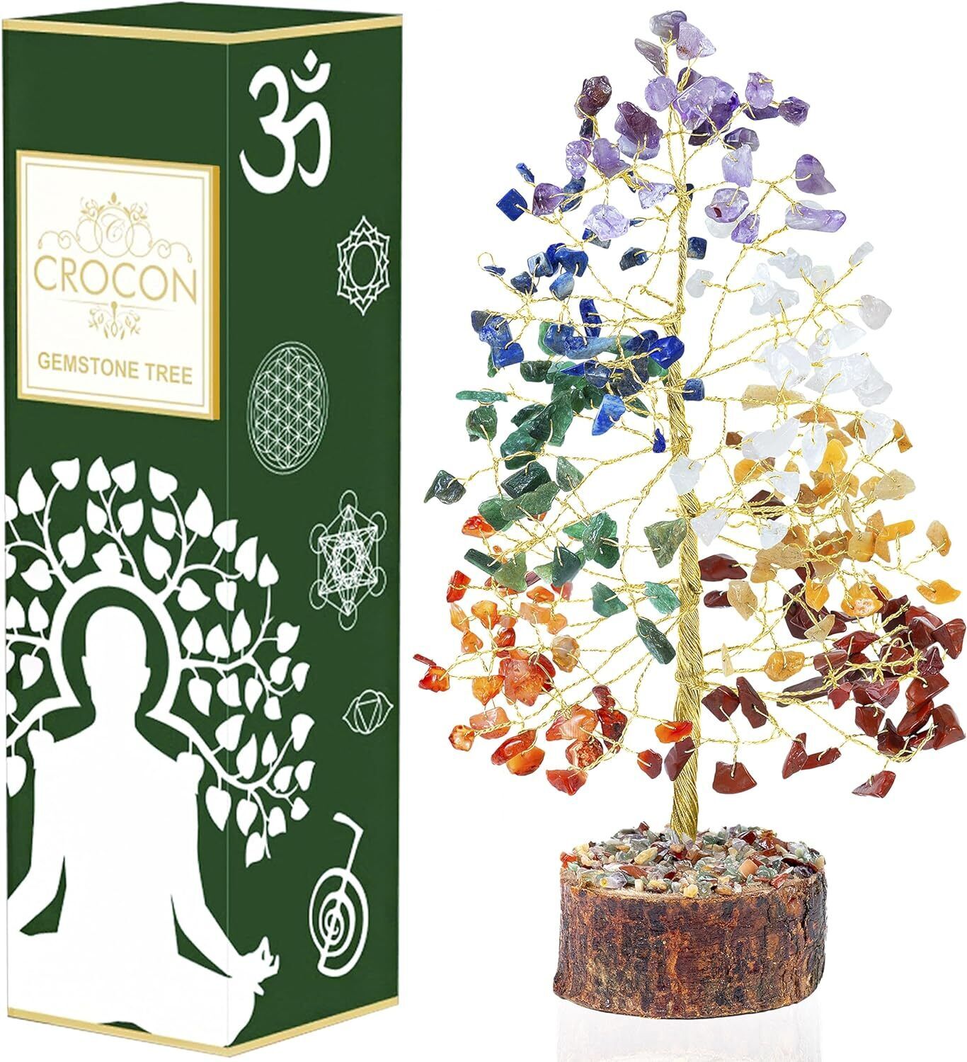 7 Chakra Tree of Life Crystal Tree of Life Gemstone Tree for Gift Home Decor 10\