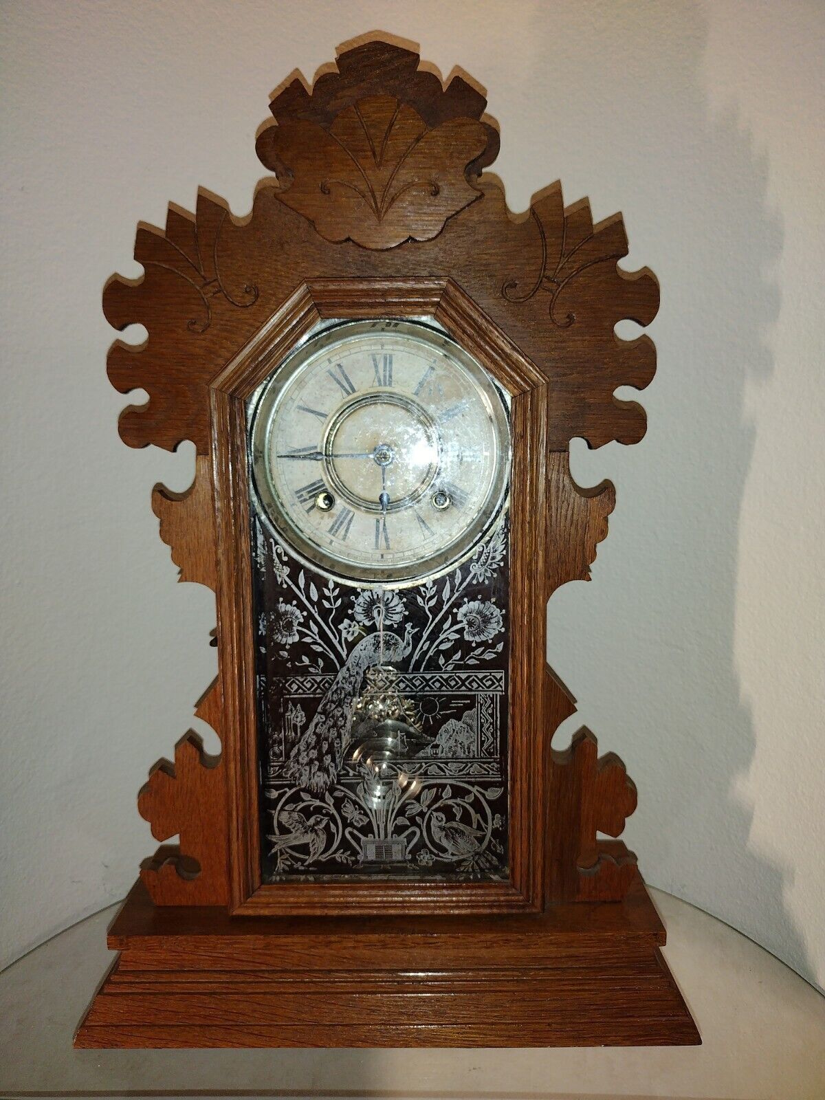 Antique Attleboro Clock Co. Attleboro, Mass Clock 8-Day