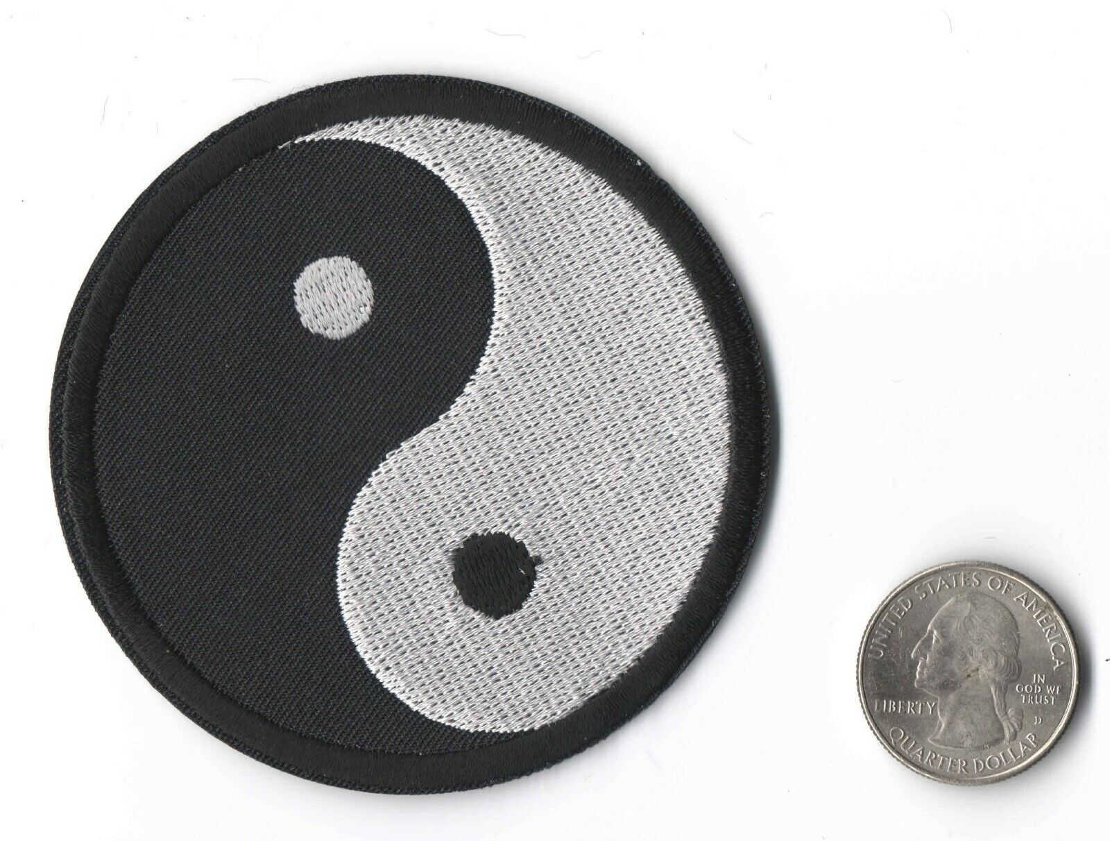 Yin Yang Round Sew On / Iron On  Embroidered Patch 3\