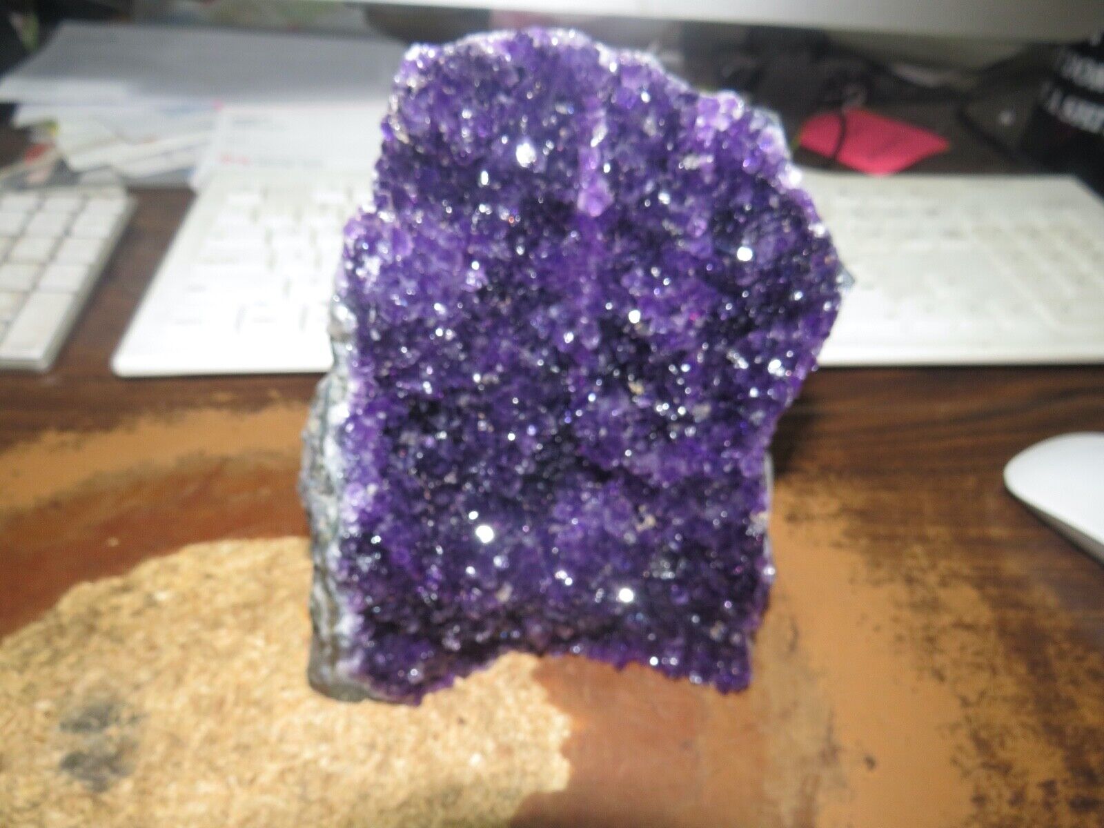 LARGE  AMETHYST CRYSTAL CLUSTER  GEODE FROM URUGUAY CATHEDRA  FORMATIONS