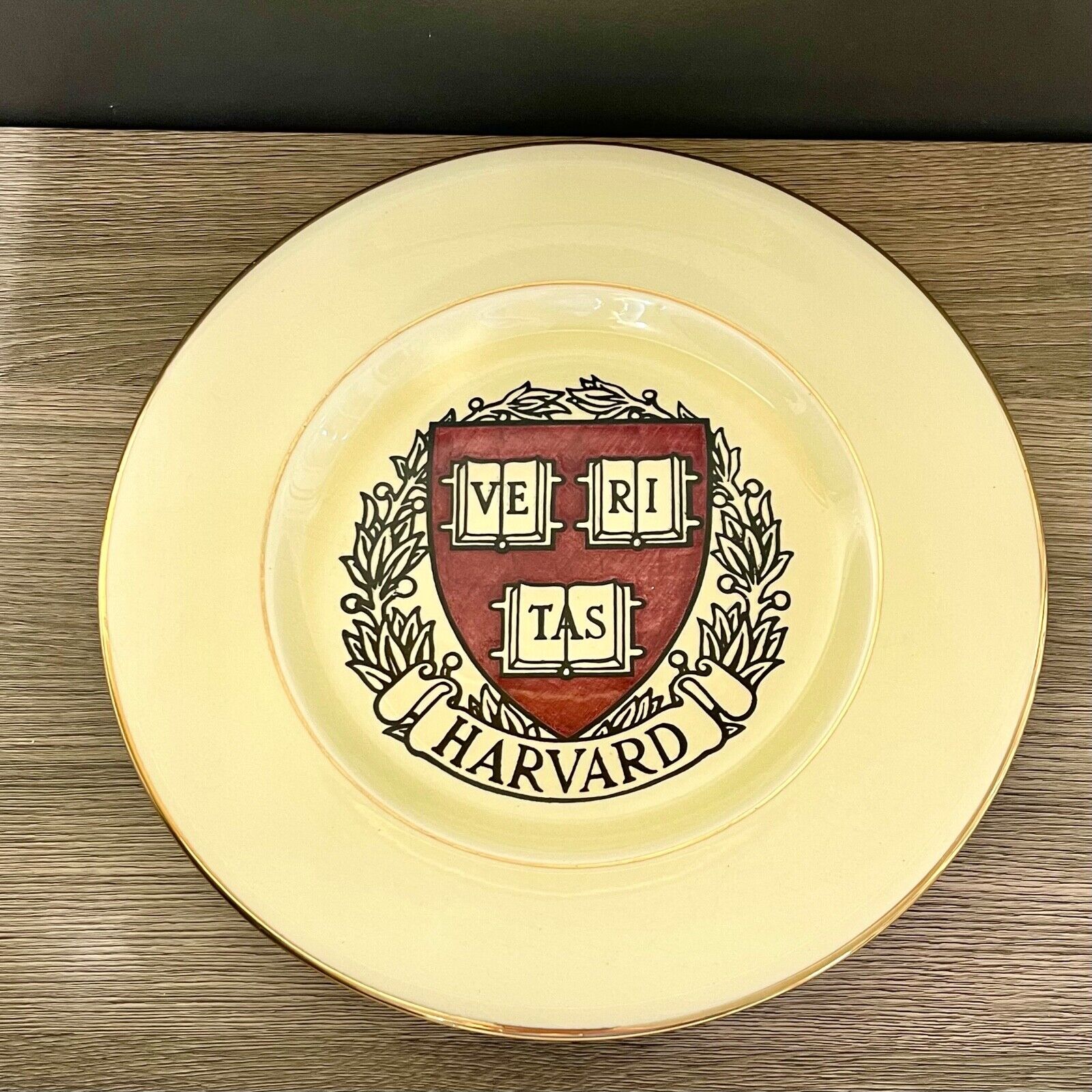Antique Harvard University Staffordshire Royal Winton Dinner Plate Wall Charger