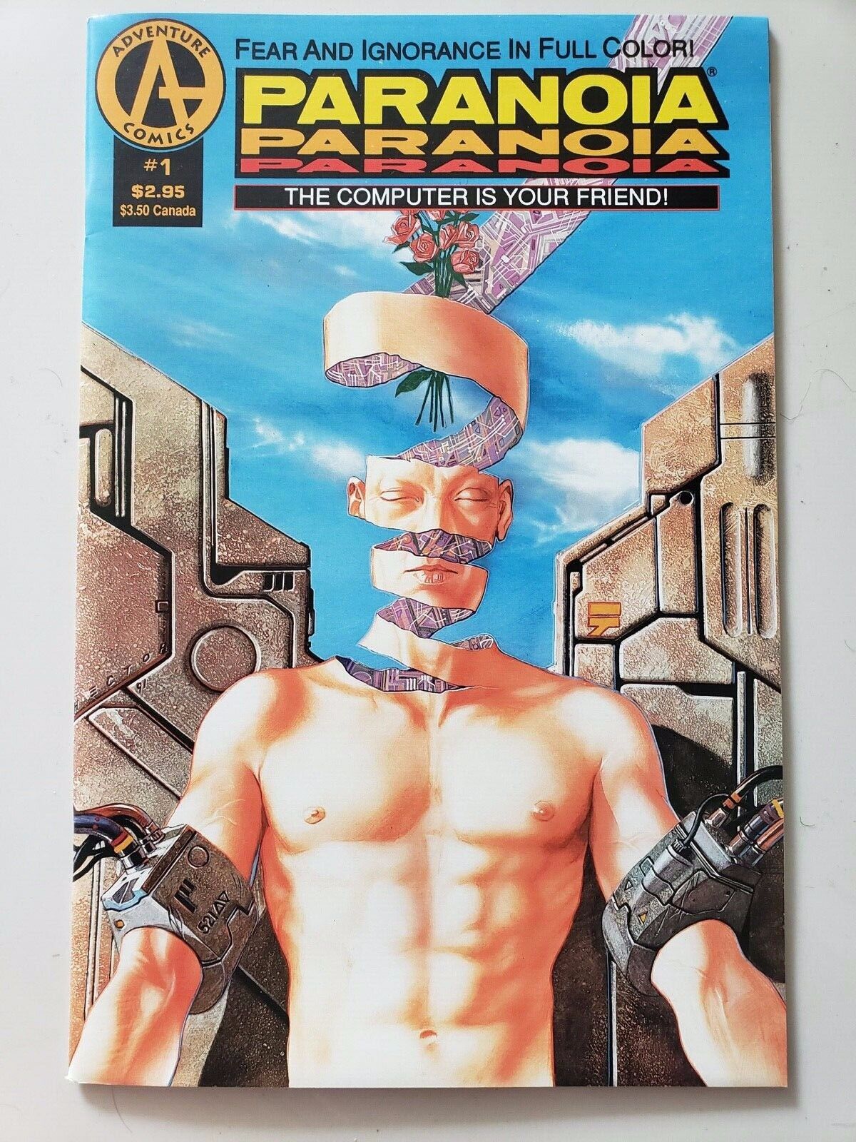 PARANOIA #1 (1991) ADVENTURE COMICS MALIBU GRAPHICS HECTOR COVER ART 1ST PRINT