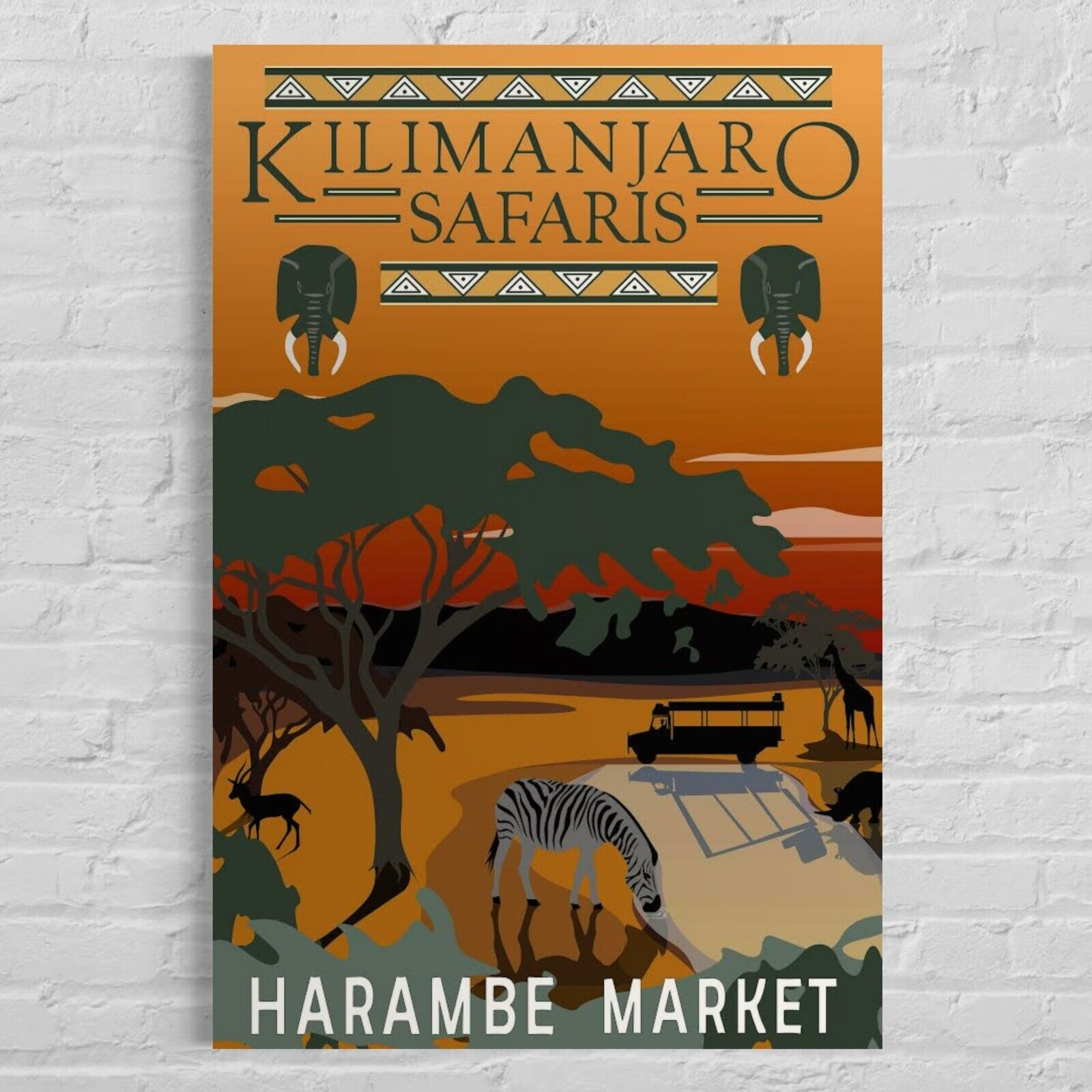 Kilimanjaro Safari Poster Print Art