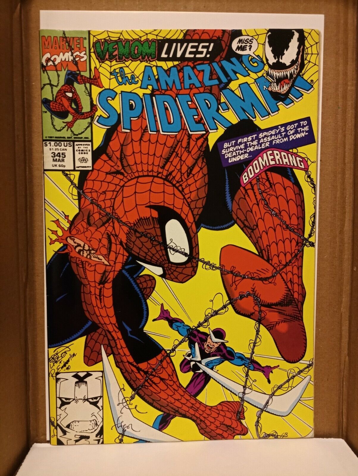 Amazing Spider-Man #345 (1991) 1st App Cletus Kasady Becomes Infected w/ Carnage